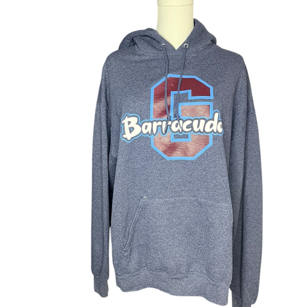 ~ Jerzees NuBlend Hooded Sweatshirt barracuda‎ Size Large